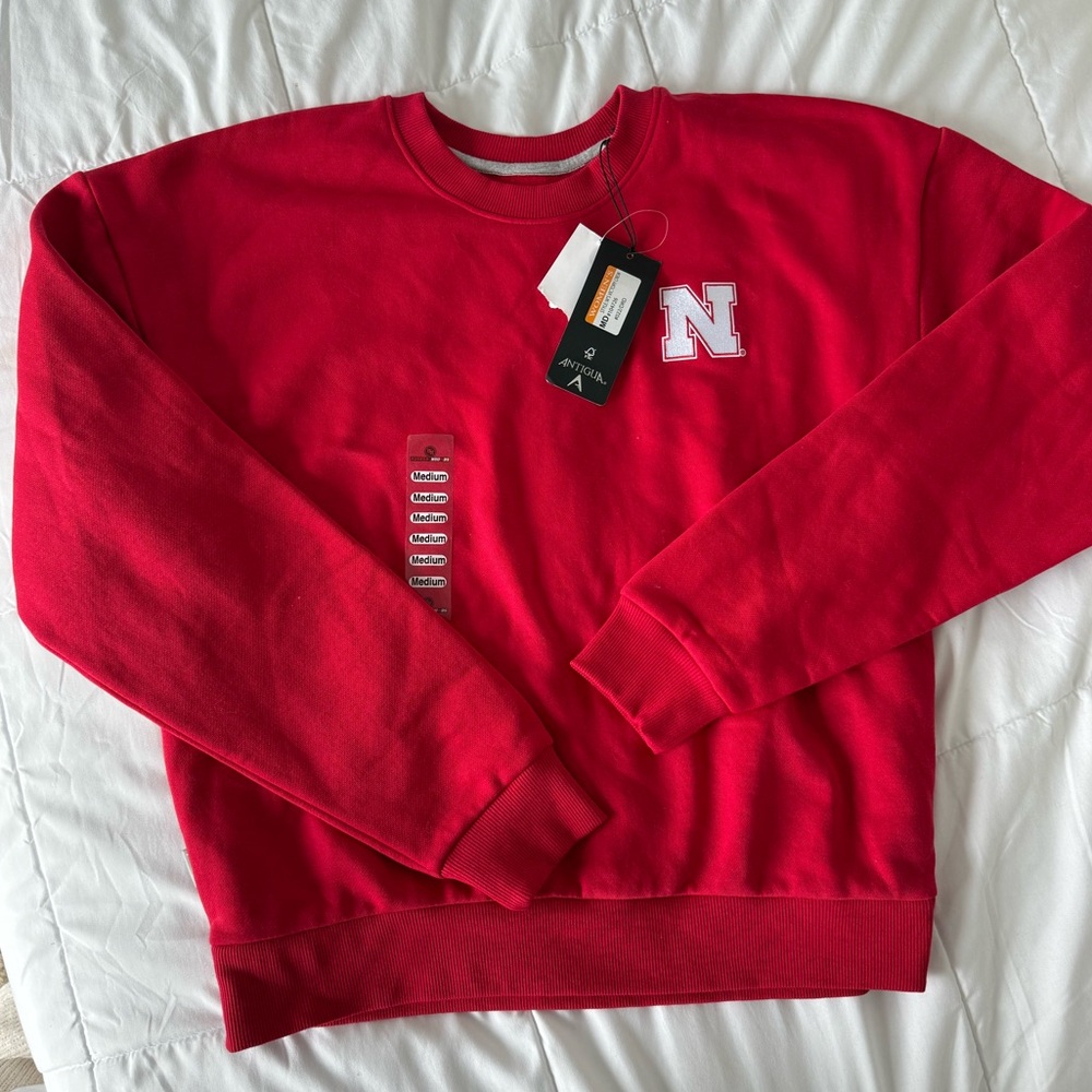 Nebraska Cornhuskers Antigua Red Crewneck